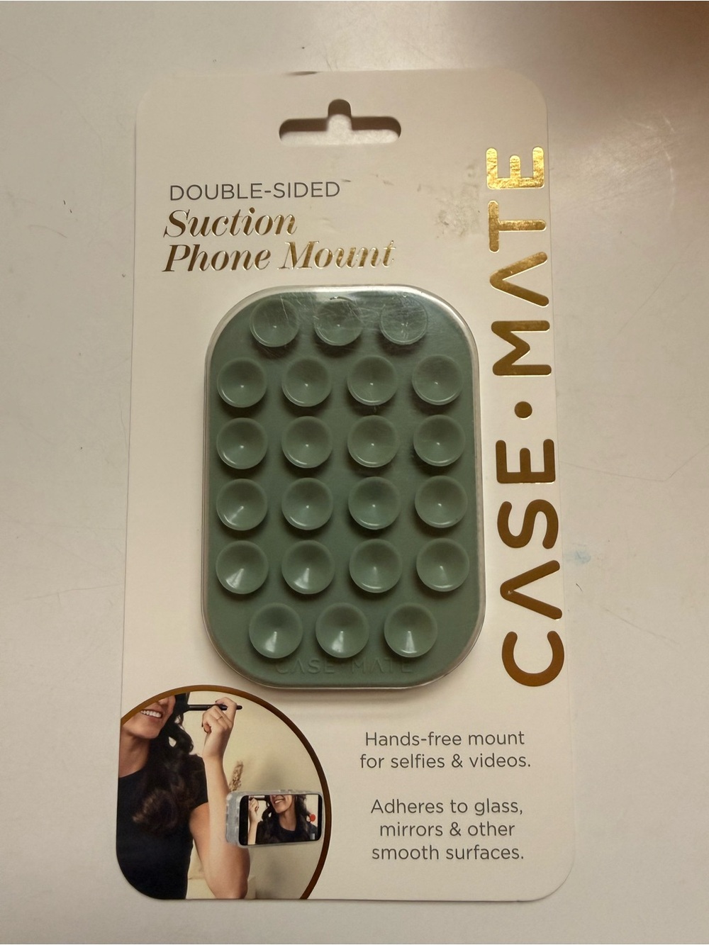 case-mate Double-Sided Suction Phone Mount - Sage Green